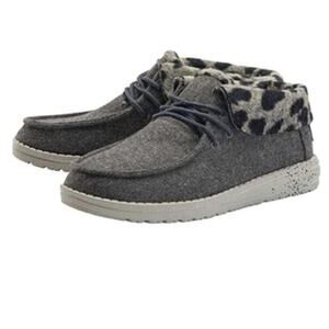 Hey Dude Britt Grey Cheetah Size 7